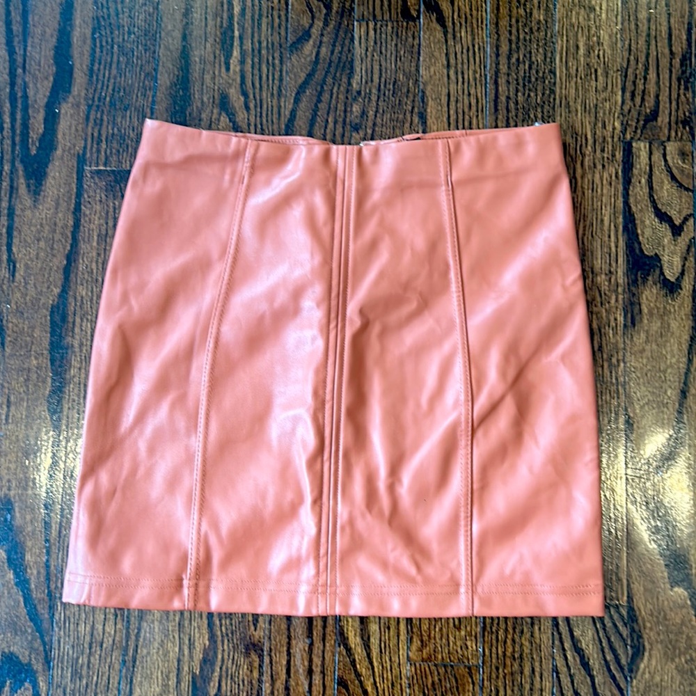 Faux Leather Skirt